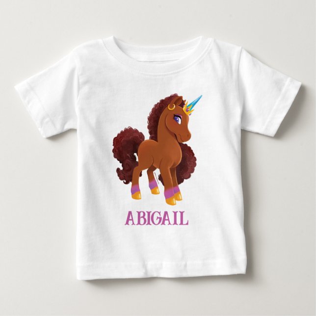 Camiseta De Bebé Único orgullo de Unicornio (Anverso)