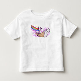 Camiseta De Bebé Unicorn Rainbow Riding Ice Cream Cone