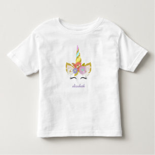 Camiseta De Bebé Unicorn Toddler Ruffle Tee