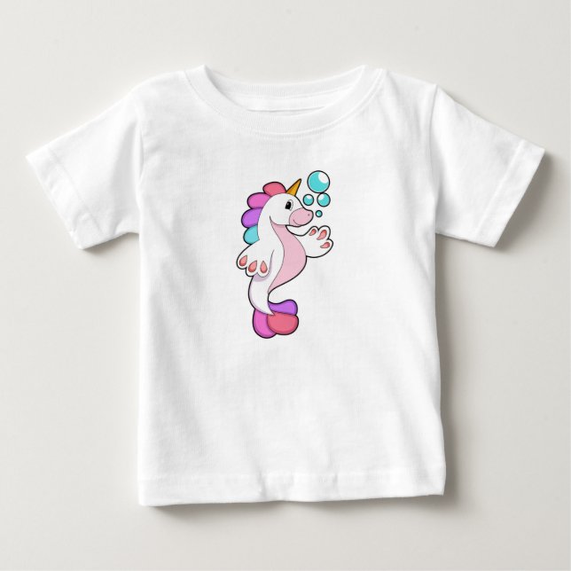 Camiseta De Bebé Unicorn with Water bubbles.PNG (Anverso)