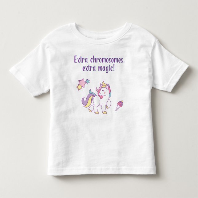Camiseta De Bebé Unicornio adicional de la magia del cromosoma (Anverso)