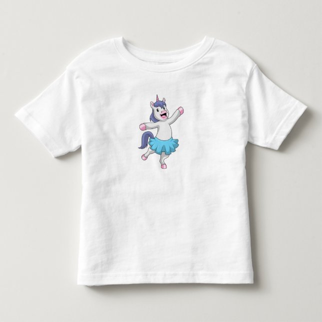 Camiseta De Bebé Unicornio como Ballerina en el ballet (Anverso)