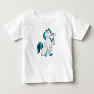 Camiseta De Bebé Unicornio con burbujas de jabón