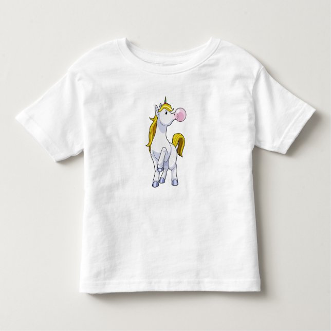 Camiseta De Bebé Unicornio con chicle (Anverso)