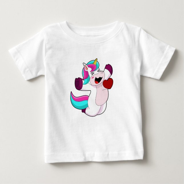 Camiseta De Bebé Unicornio con corazón (Anverso)