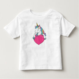 Camiseta De Bebé Unicornio con corazón
