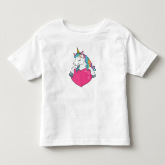 Camiseta De Bebé Unicornio con corazón