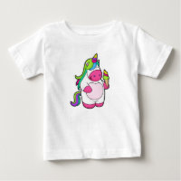 Unicornio con helado de Waffle