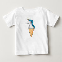 Unicornio con helado Waffle