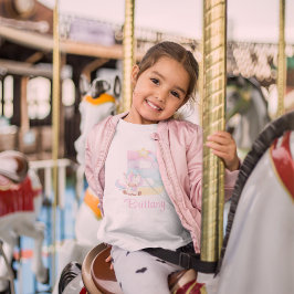 Camiseta de bebé unicornio con letra B