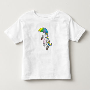 Camiseta De Bebé Unicornio con paraguas