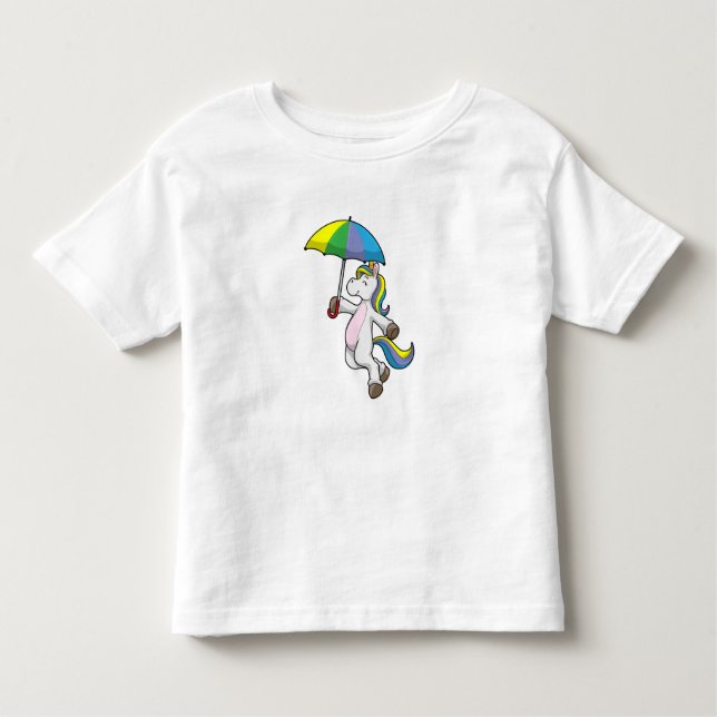 Camiseta De Bebé Unicornio con paraguas (Anverso)