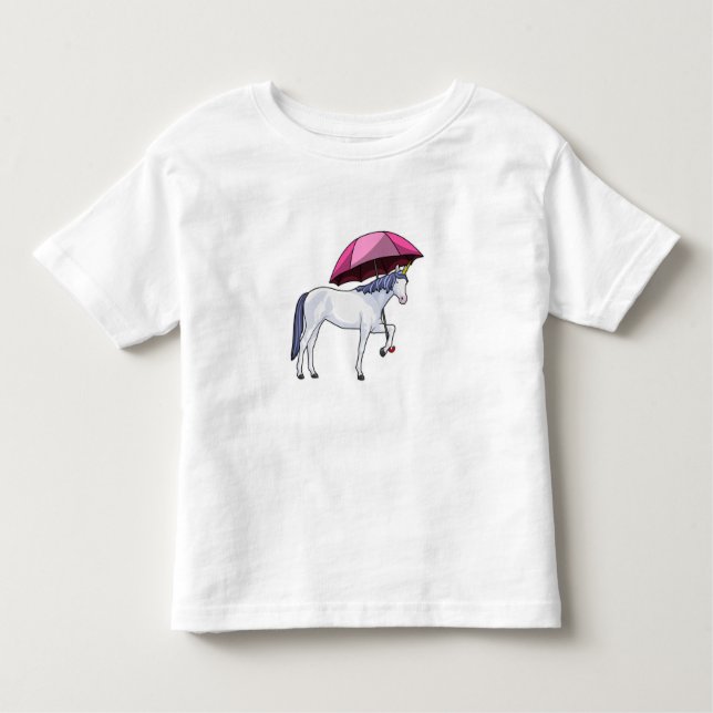 Camiseta De Bebé Unicornio con paraguas (Anverso)