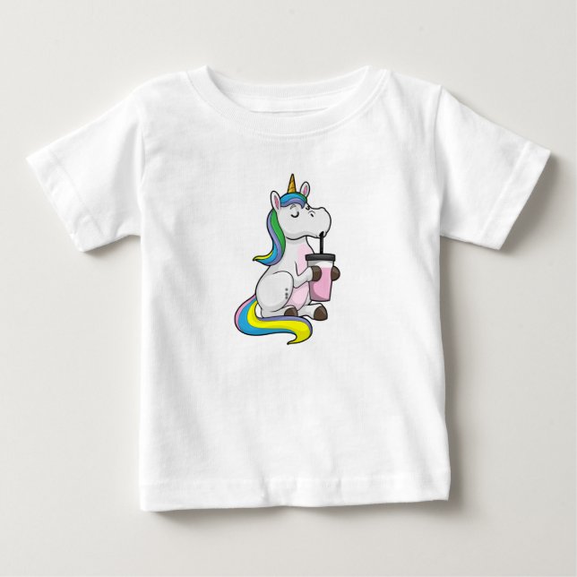Camiseta De Bebé Unicornio con té de burbuja (Anverso)