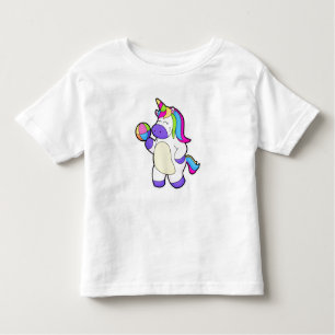 Camiseta De Bebé Unicornio con voleibol
