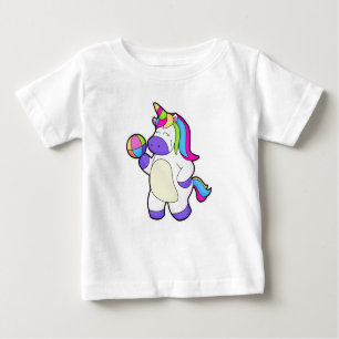 Camiseta De Bebé Unicornio con voleibol