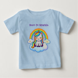 Camiseta De Bebé Unicornio de Algodón Cómodo