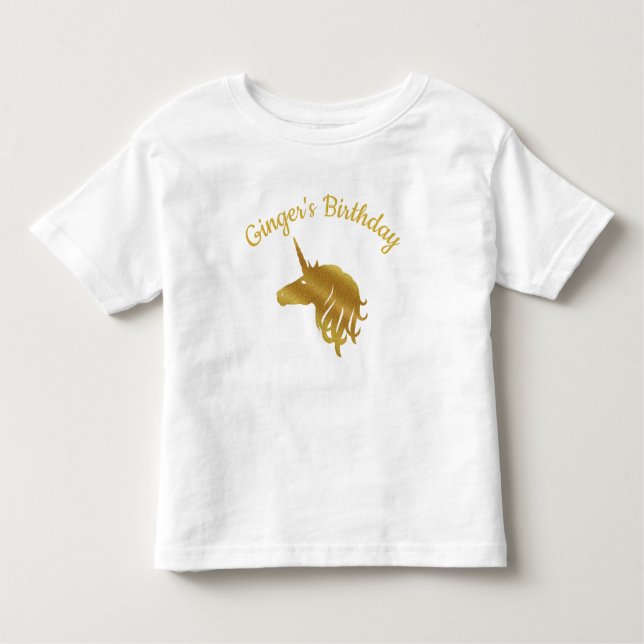 Camiseta De Bebé Unicornio de cumpleaños (Anverso)
