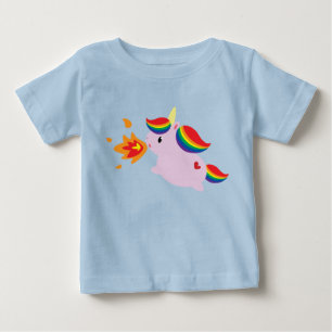 Camiseta De Bebé Unicornio de Fuego-Respiración