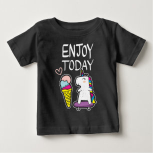 Camiseta De Bebé unicornio de helado bebé