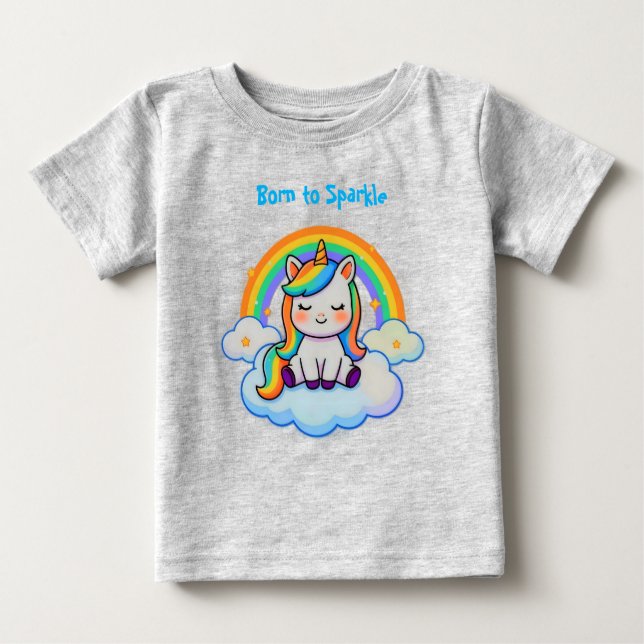 Camiseta De Bebé Unicornio de Moda - Algodón (Anverso)