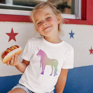 Camiseta De Bebé Unicornio en colores del universo