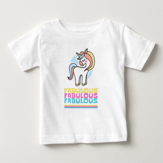 Camiseta De Bebé Unicornio Fabuloso (Anverso)