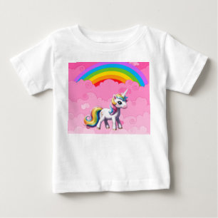 Camiseta De Bebé Unicornio lindo.