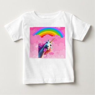 Camiseta De Bebé Unicornio lindo.
