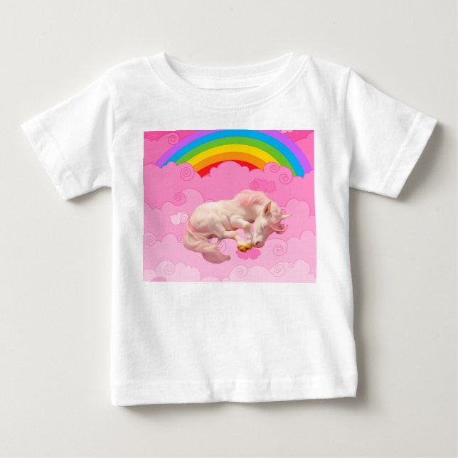 Camiseta De Bebé Unicornio lindo. (Anverso)