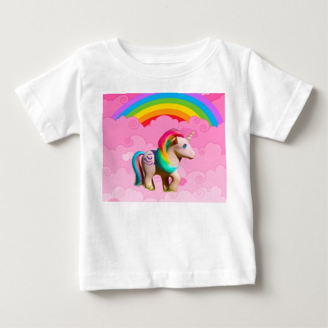 Camiseta De Bebé Unicornio lindo. (Anverso)