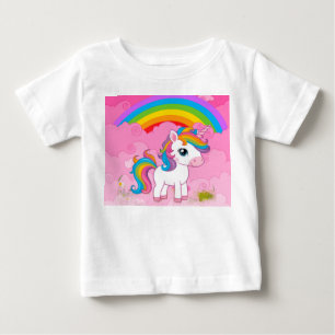 Camiseta De Bebé Unicornio lindo.