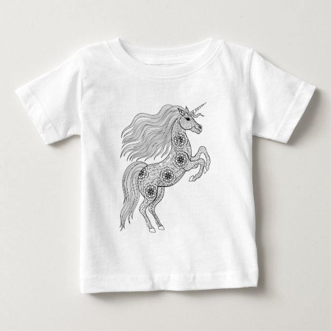 Camiseta De Bebé Unicornio mágico inspirado (Anverso)