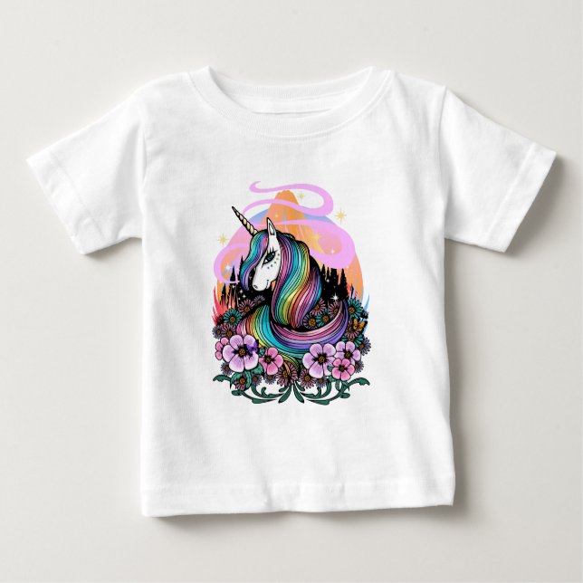Camiseta De Bebé Unicornio Majestuoso (Anverso)