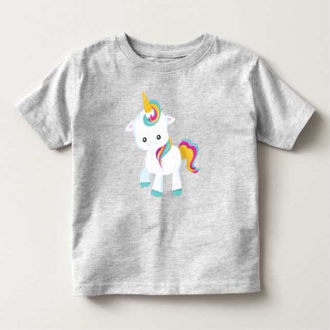 Camiseta De Bebé Unicornio, unicornio lindo, unicornio mágico (Anverso)