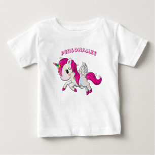 Camiseta De Bebé Unicornio Volador Pegaso Cuerno de Arcoíris Capric