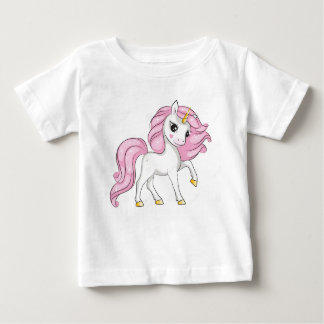 Camiseta De Bebé Unicornios rosados