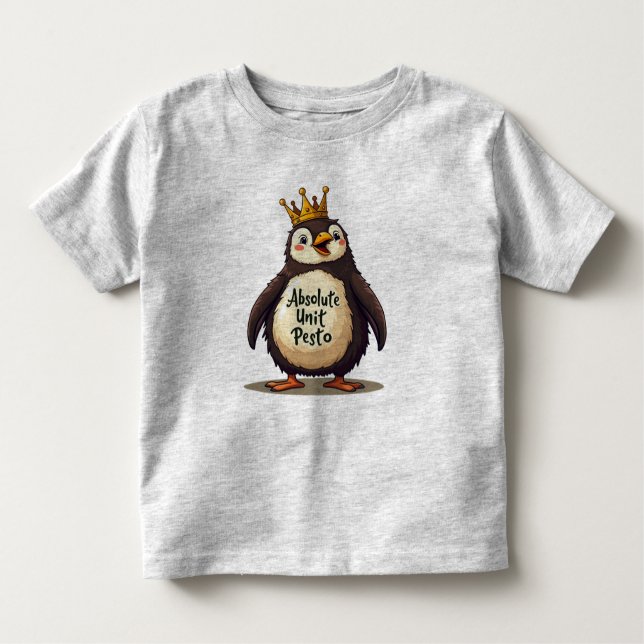 Camiseta De Bebé Unidad Absoluta Pesto - El Rey Pingüino (Anverso)