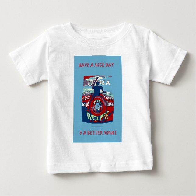 Camiseta De Bebé Unidos en la esperanza: Más fuerte juntos - Impres (Anverso)