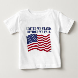 CAMISETA DE BEBÉ UNIDOS NOS MANTENEMOS, DIVIDIDOS CAEMOS