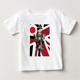 Camiseta De Bebé Union Jack Mod Chica en Scooter