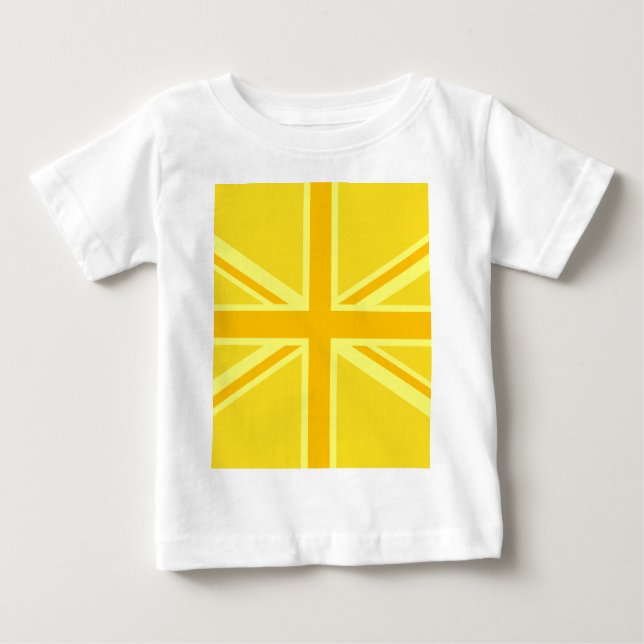 Camiseta De Bebé Unión muy amarilla Jack Bandera británica (Anverso)