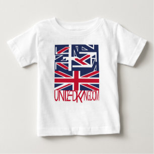 Camiseta De Bebé United Kingdom UK flag BY MASANSER PIXELAT