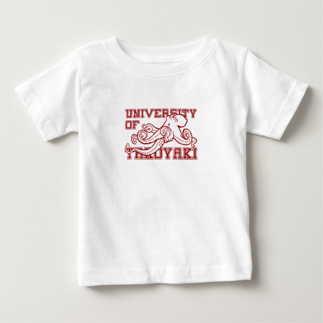 Camiseta De Bebé Universidad del pulpo japonés de Takoyaki (Anverso)