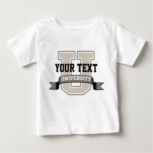 Camiseta De Bebé Universidad personalizada del bebé