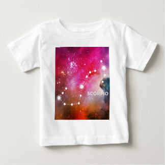CAMISETA DE BEBÉ UNIVERSO AZUL ROJO ELEGANTE DE LA ACUARELA -