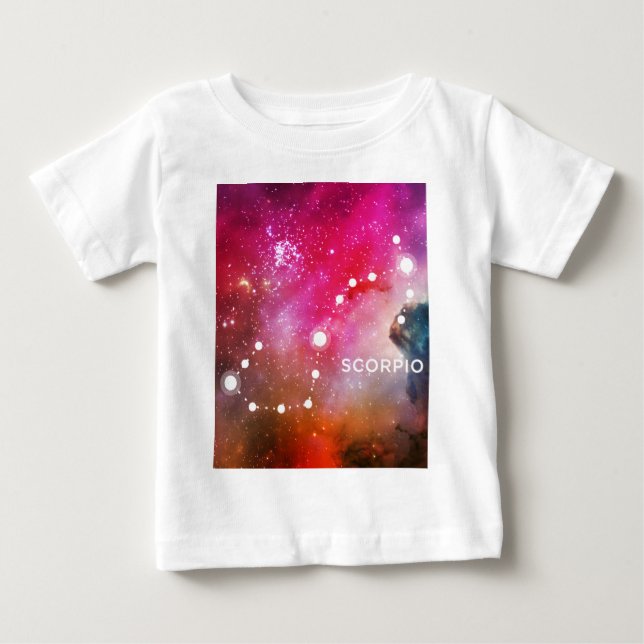 CAMISETA DE BEBÉ UNIVERSO AZUL ROJO ELEGANTE DE LA ACUARELA - (Anverso)