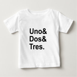 Camiseta De Bebé Uno dos tres  Dos tres en español
