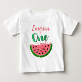 Camiseta De Bebé Uno en melón, sandía en línea, cumpleaños tutu