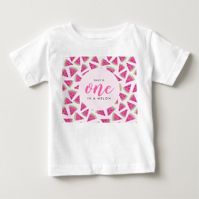 Camiseta De Bebé Uno en un melón cumpleaños 1 (Anverso)